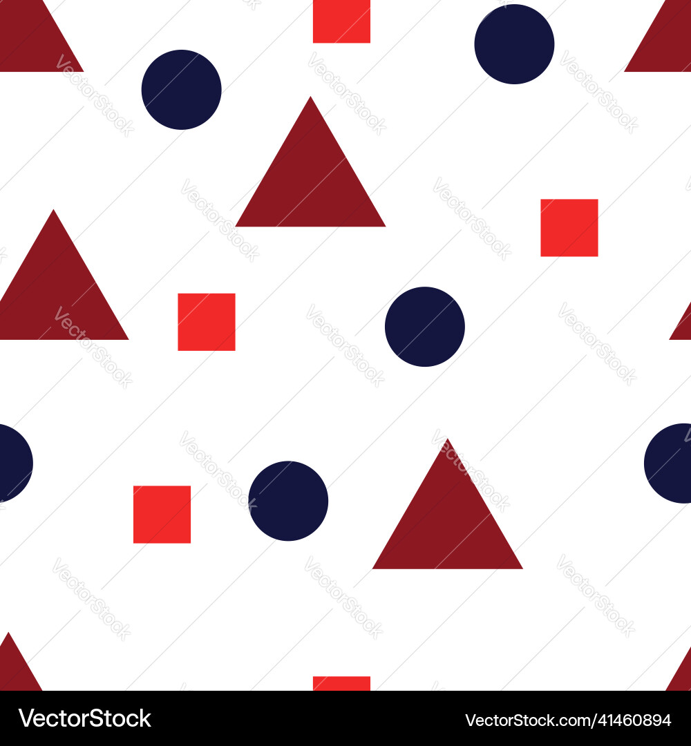 White seamless patterns with geometric shapes Vector Image