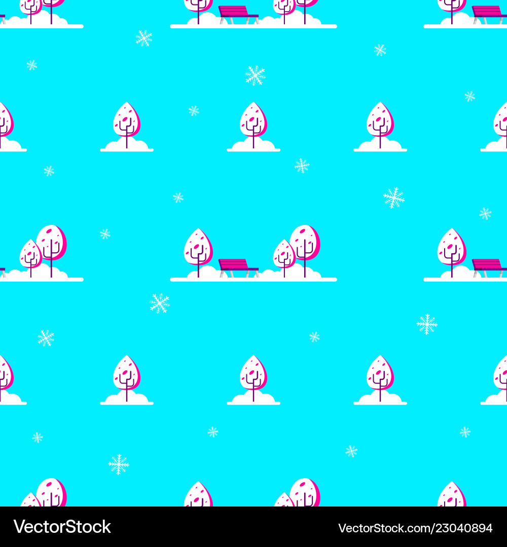 Winter Snowflake Pattern vector image