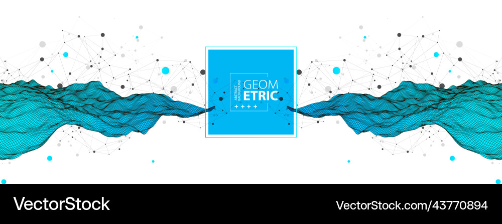 Wireframe background with plexus effect Wireframe background with plexus effect Vector Image