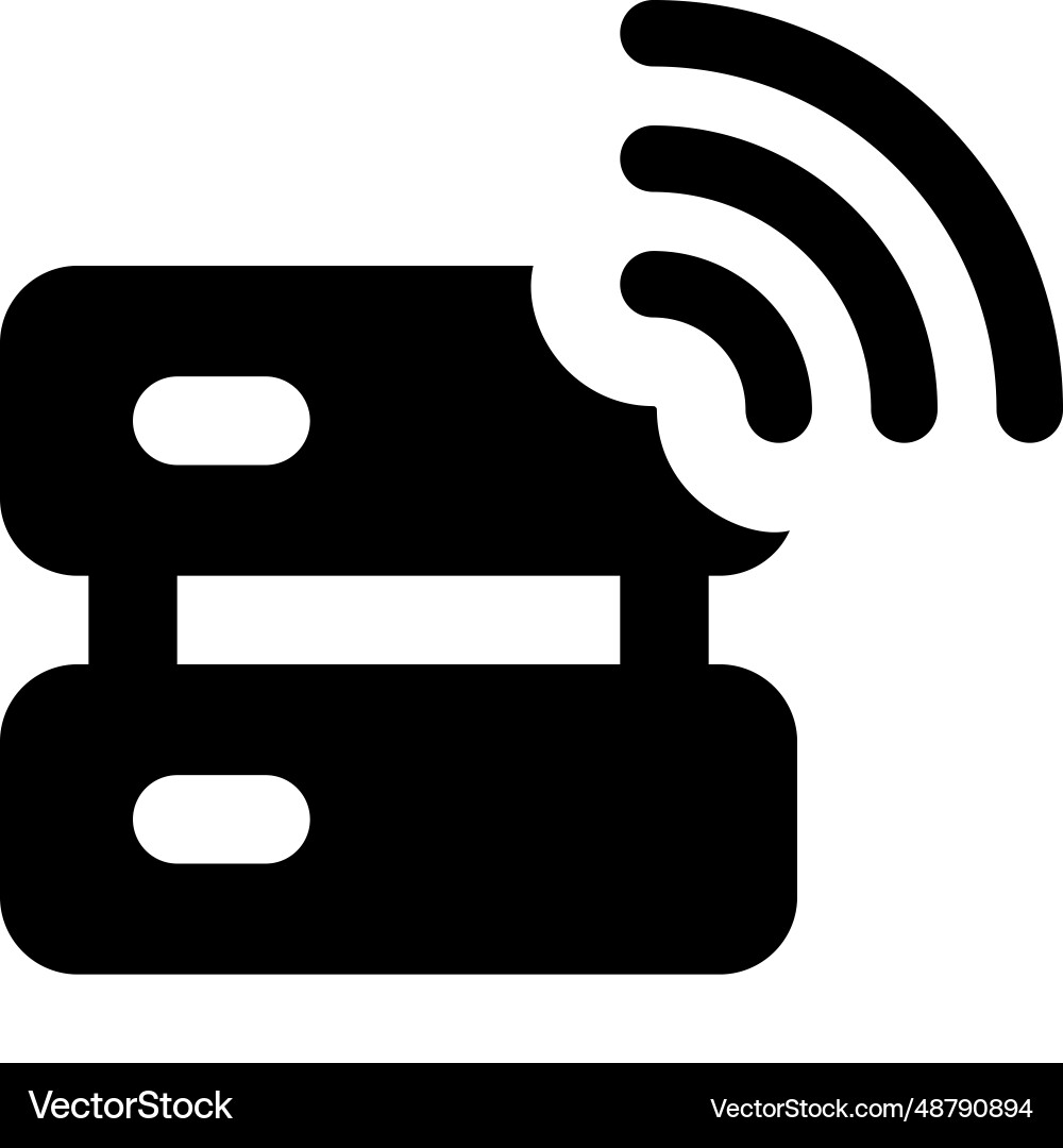 Wireless data sharing through cloud server Vector Image