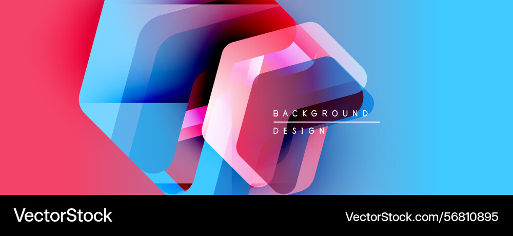 Abstract geometric shapes overlap creating vector image