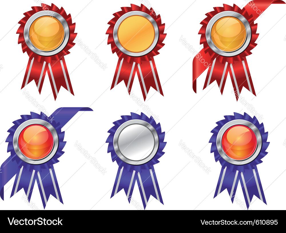 Award ribbons Royalty Free Vector Image - VectorStock