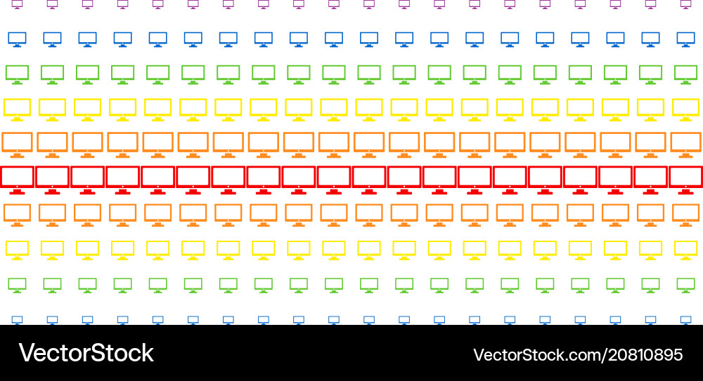Computer display shape halftone spectral array vector image