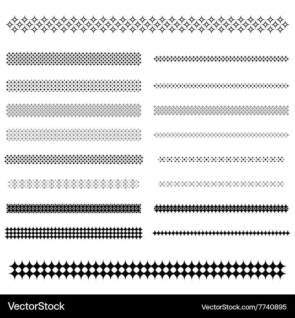 Design elements - page divider line set Vector Image