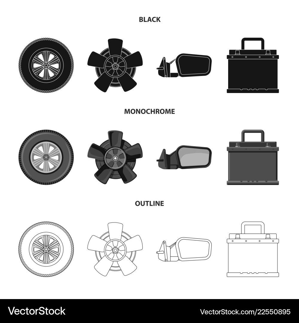 Design of auto and part logo set Design of auto and part logo set vector image