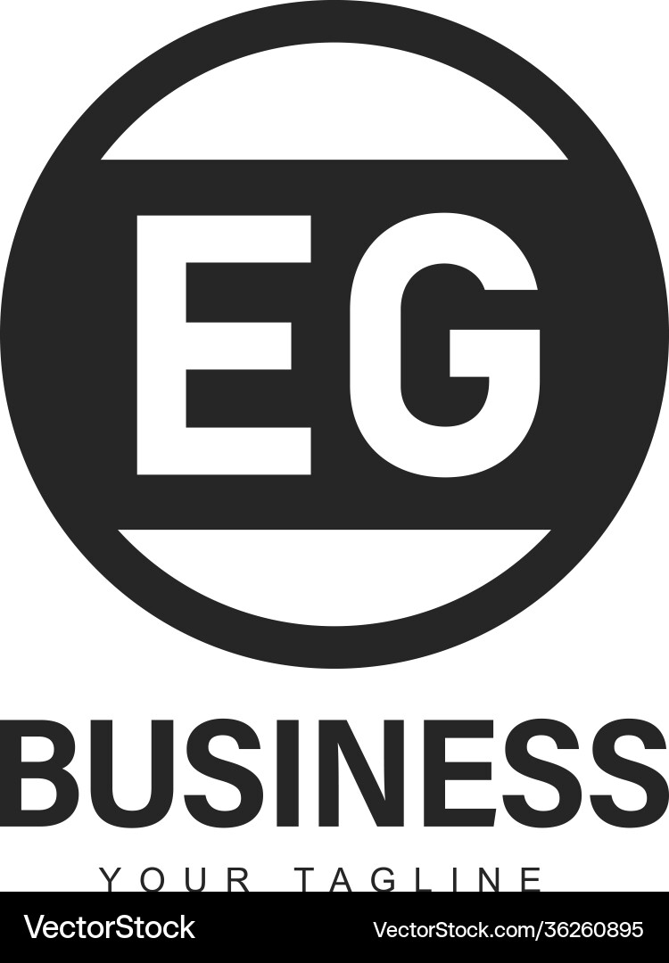 Eg initial a logo design with abstract style Eg initial a logo design with abstract style vector image