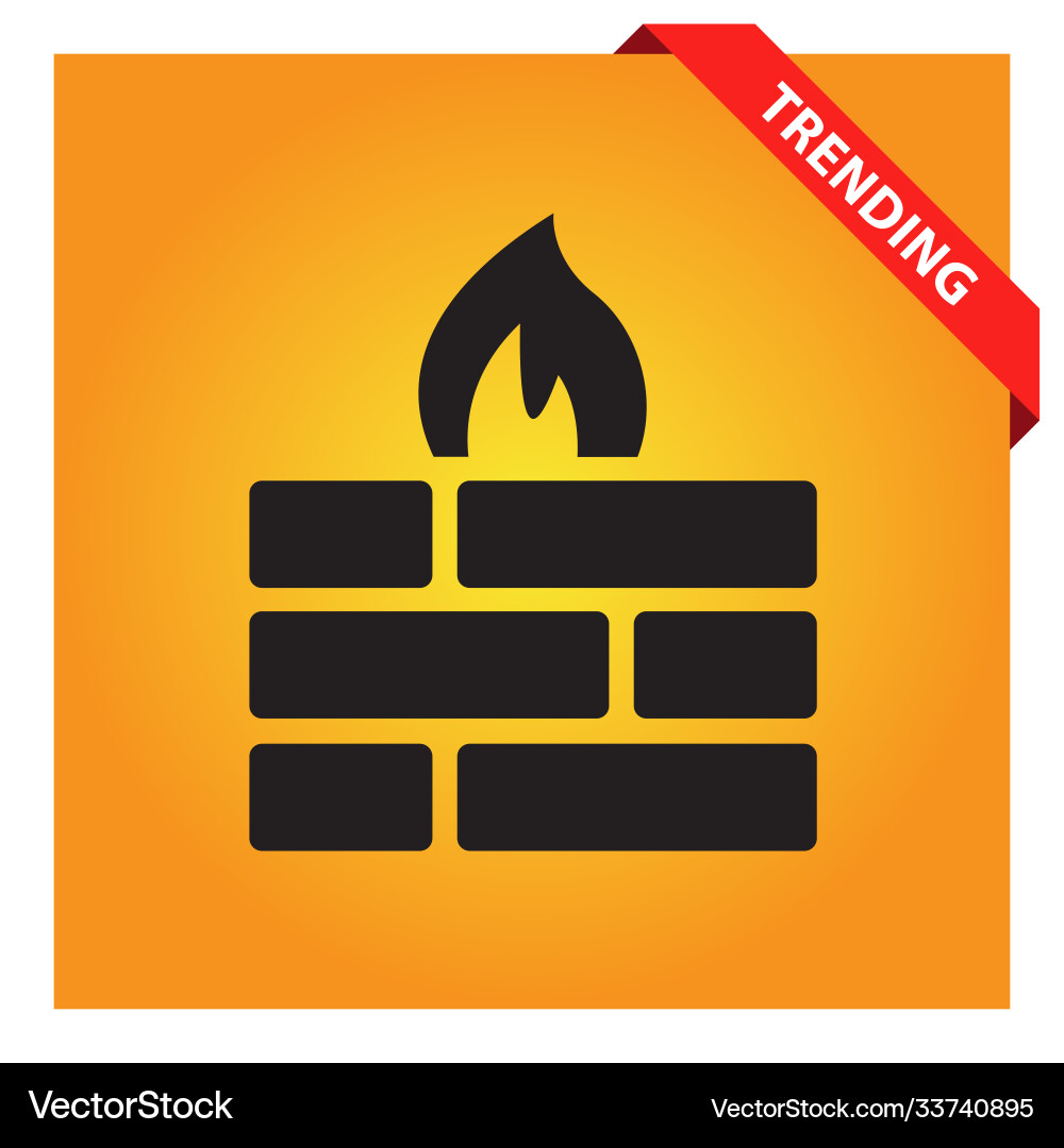 Firewall icon for web and mobile Firewall icon for web and mobile vector image