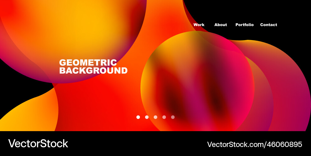 Flowing gradient colors and round elements Flowing gradient colors and round elements vector image