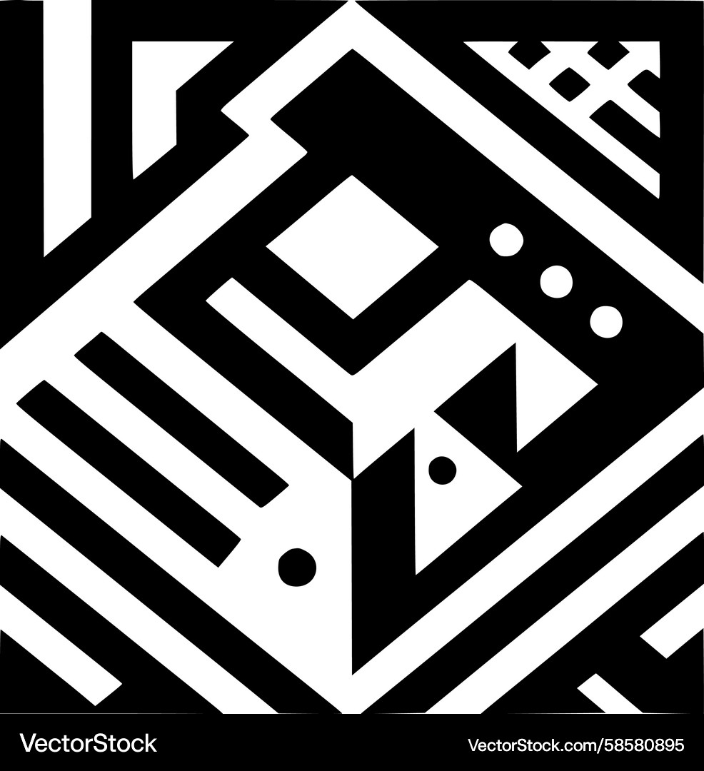 Geometric abstract block design Vector Image