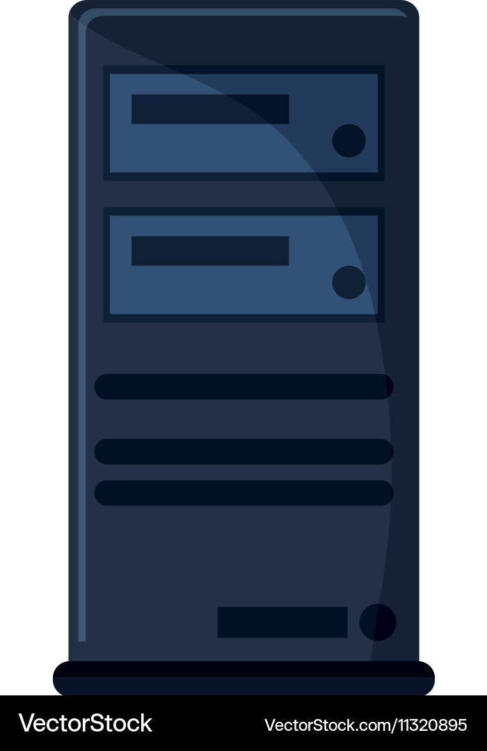 Isolated cpu device design Vector Image