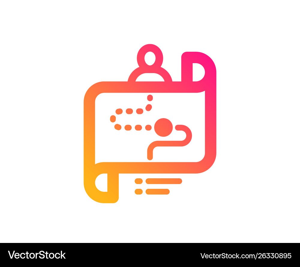 Journey path map icon project process sign vector image