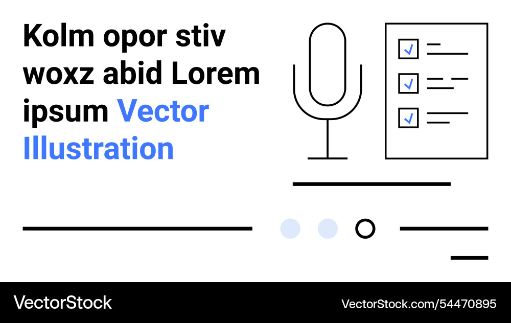 Modern workflow concept with microphone Modern workflow concept with microphone vector image