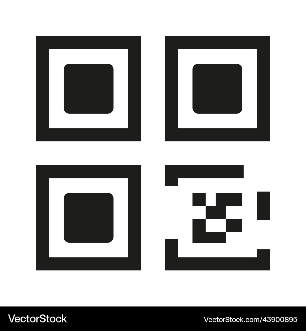 Qr code or qrcode icon scan Vector Image