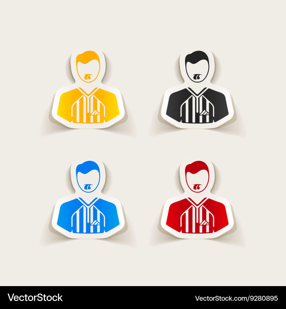 Realistic design element referee Vector Image