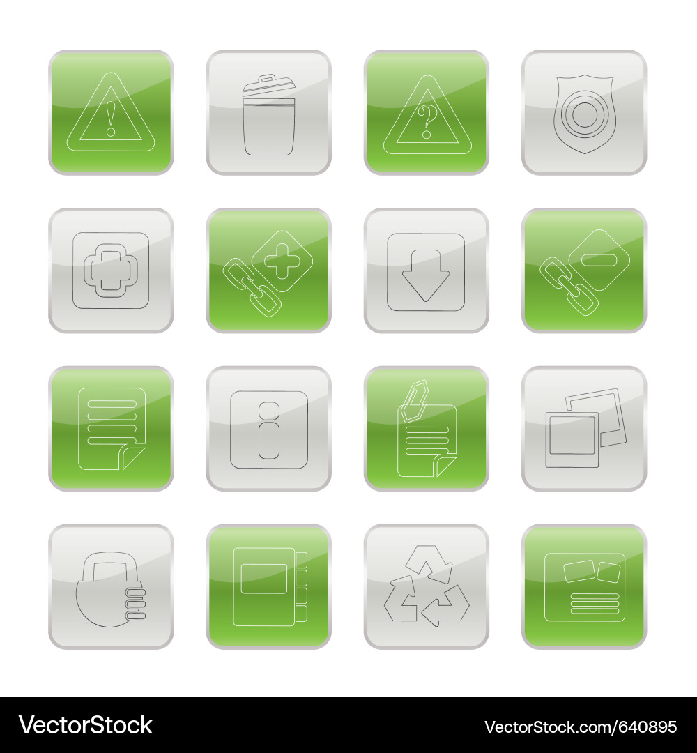 Web site and computer icons Vector Image