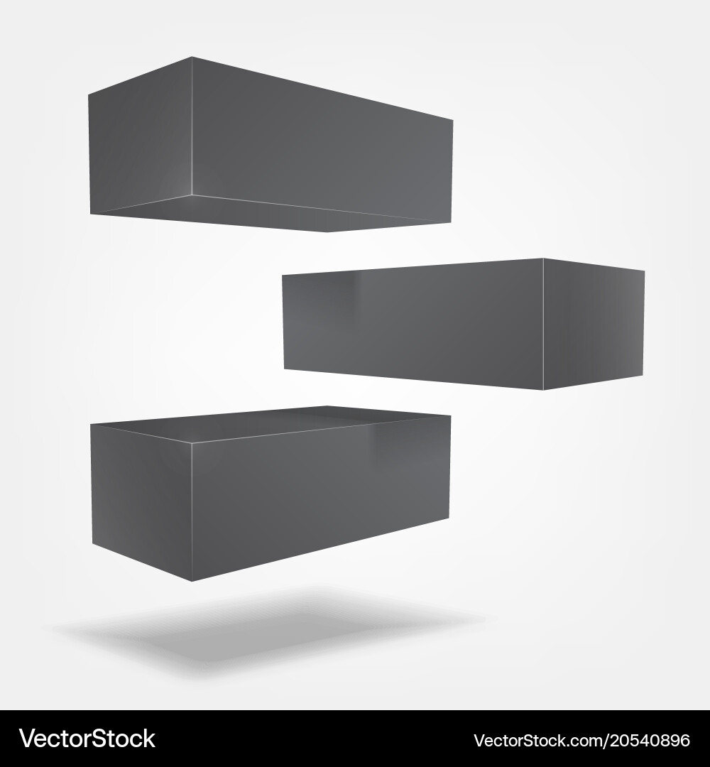 3D Block Chart Elements vector image