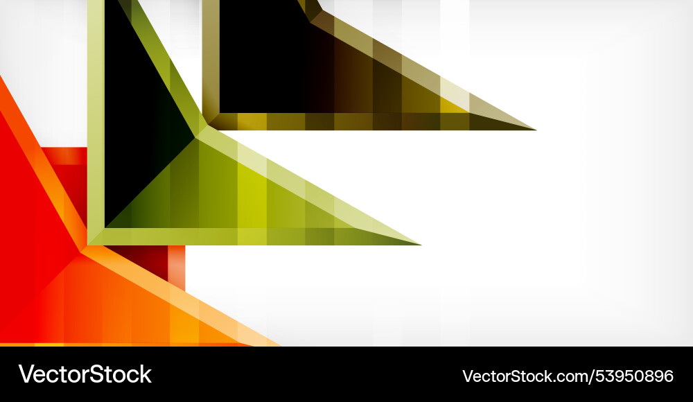 Abstract background color triangles and arrows Vector Image
