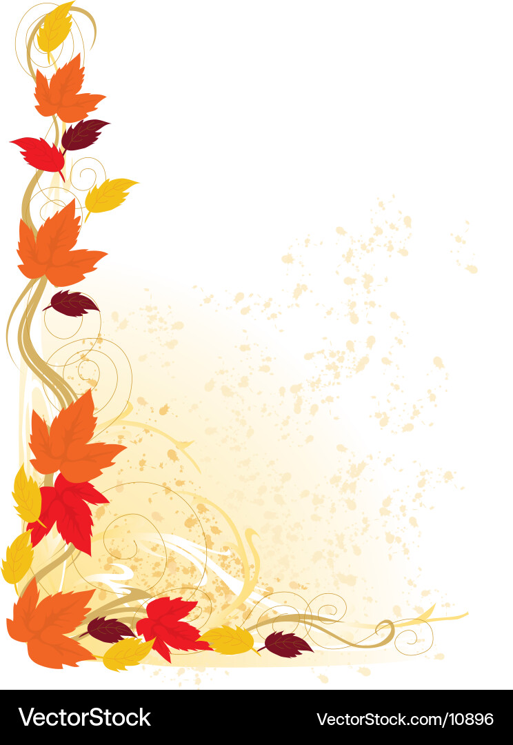 Autumn Scroll Border Vector Image