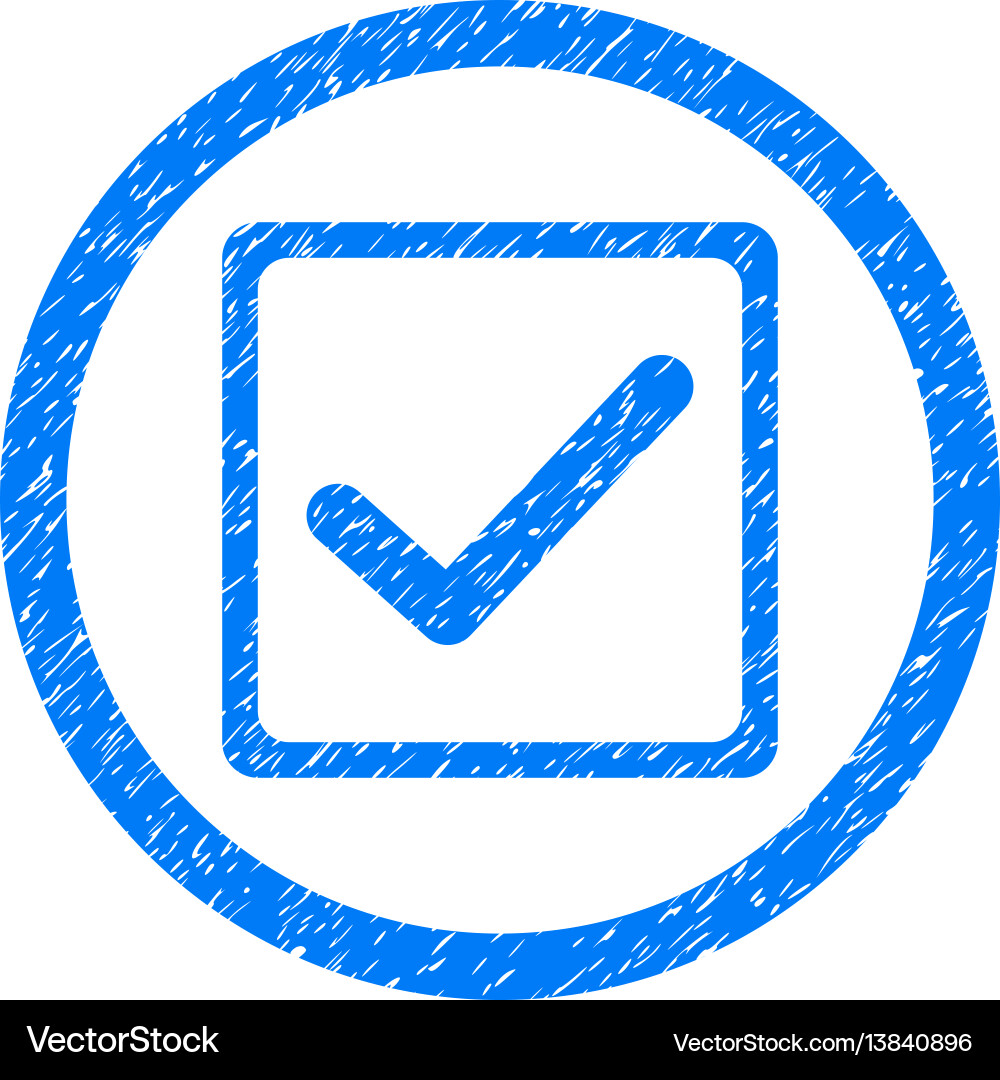Checkbox rounded grainy icon Checkbox rounded grainy icon vector image