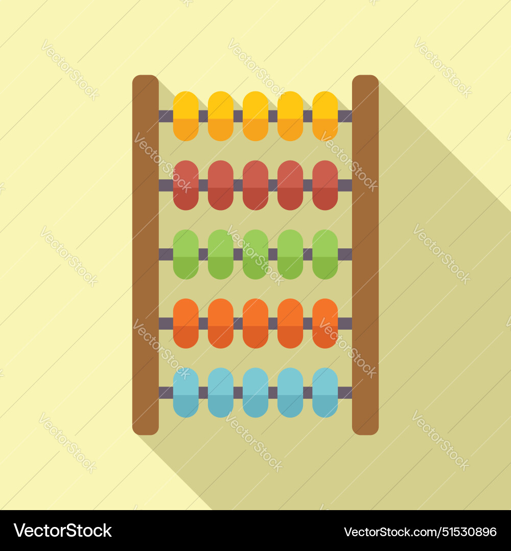 Colorful abacus representing calculating learning Vector Image