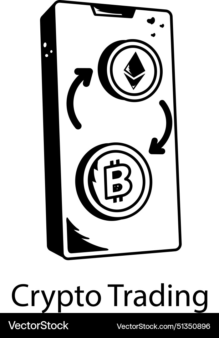 Crypto trading Royalty Free Vector Image - VectorStock