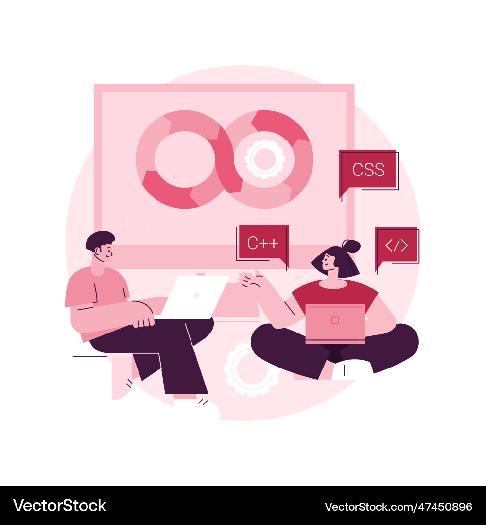 Devops team abstract concept vector image