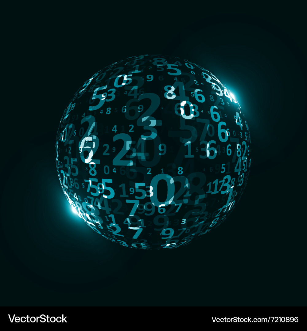 Digital code background vector image