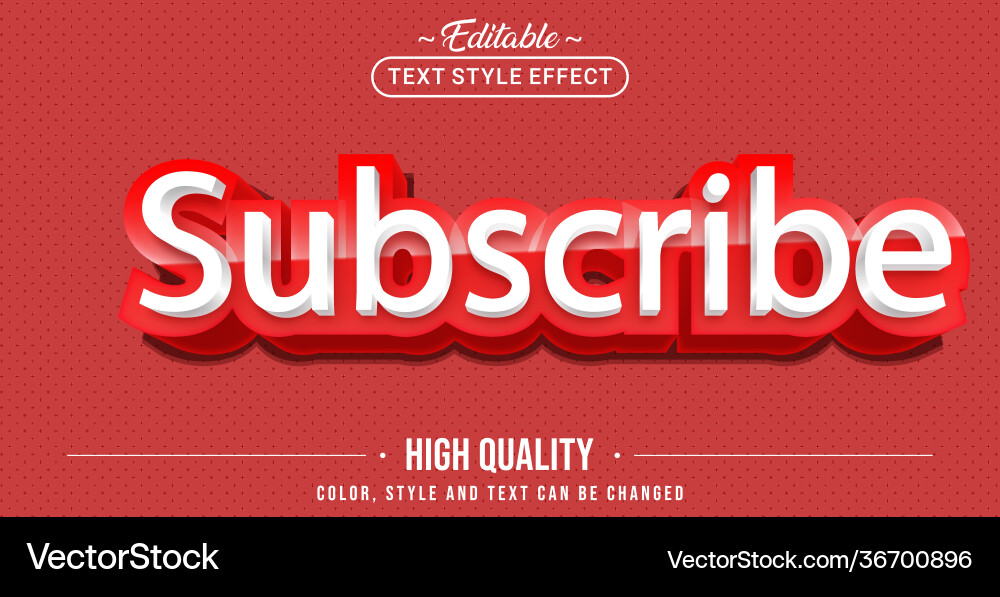 Editable text style - abonnieren Editable text style - abonnieren vektorbild