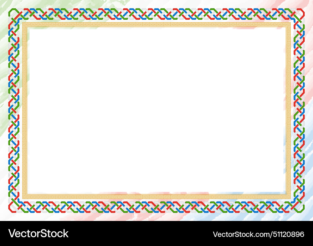 Frame and border with equatorial guinea flag Frame and border with equatorial guinea flag vector image