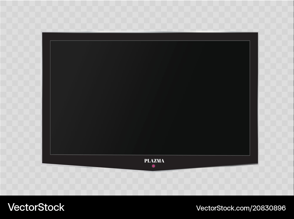 Frame of tv empty led monitor computer vector image