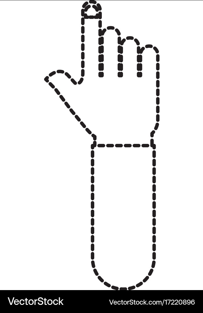 Hand pointer gesture symbol icon vector image