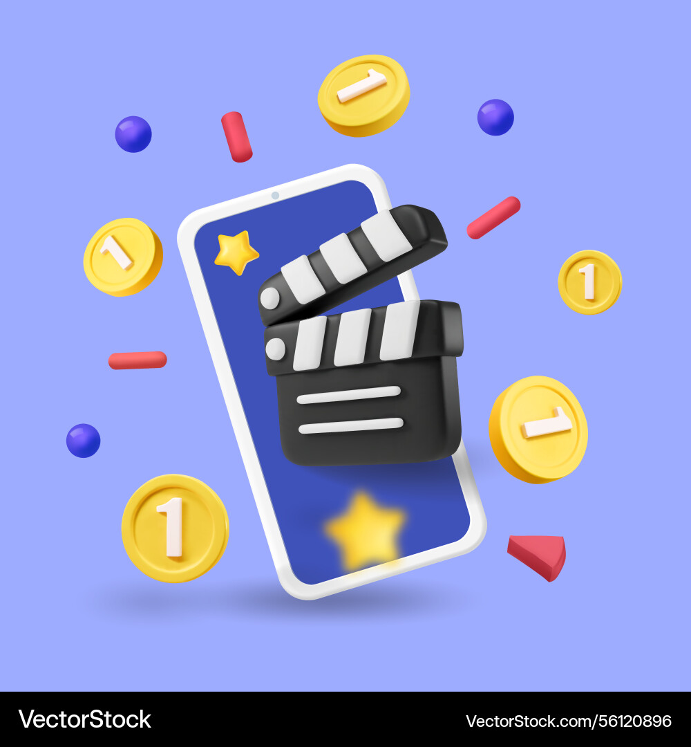 Handy mit Filmbewerber und Geld Handy mit Filmbewerber und Geld vektorbild