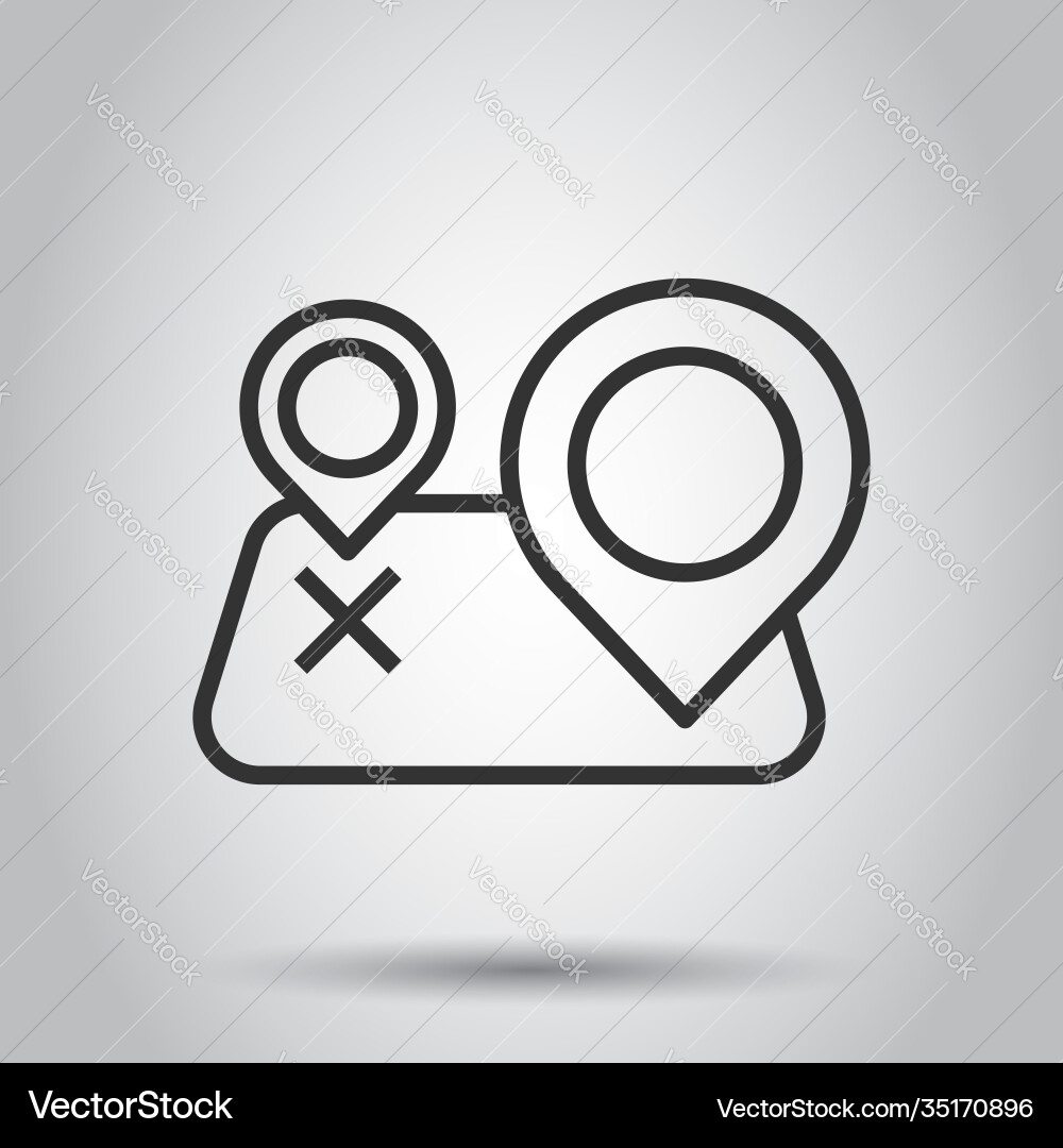 Map pin icon in flat style gps navigation Map pin icon in flat style gps navigation vector image