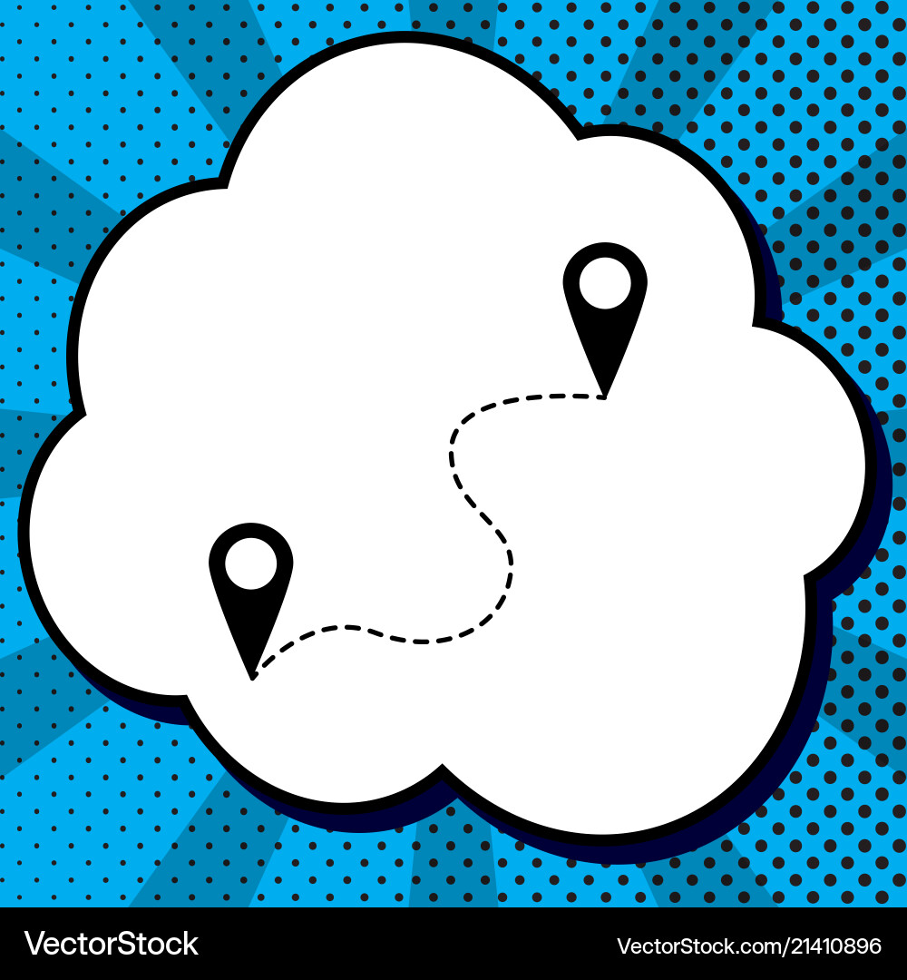 Navigation Map Pin Icon vector image