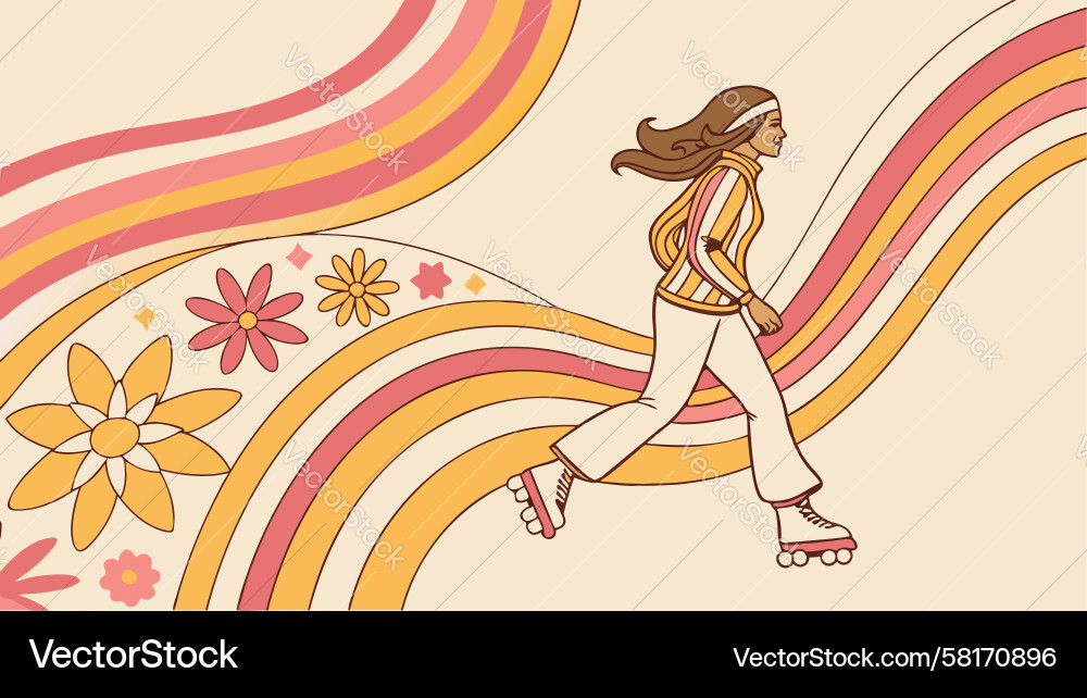 Retro Circle Grid Pattern Vector Image