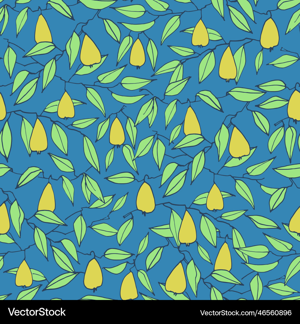 Seamless pattern with pears for surface design Seamless pattern with pears for surface design vector image