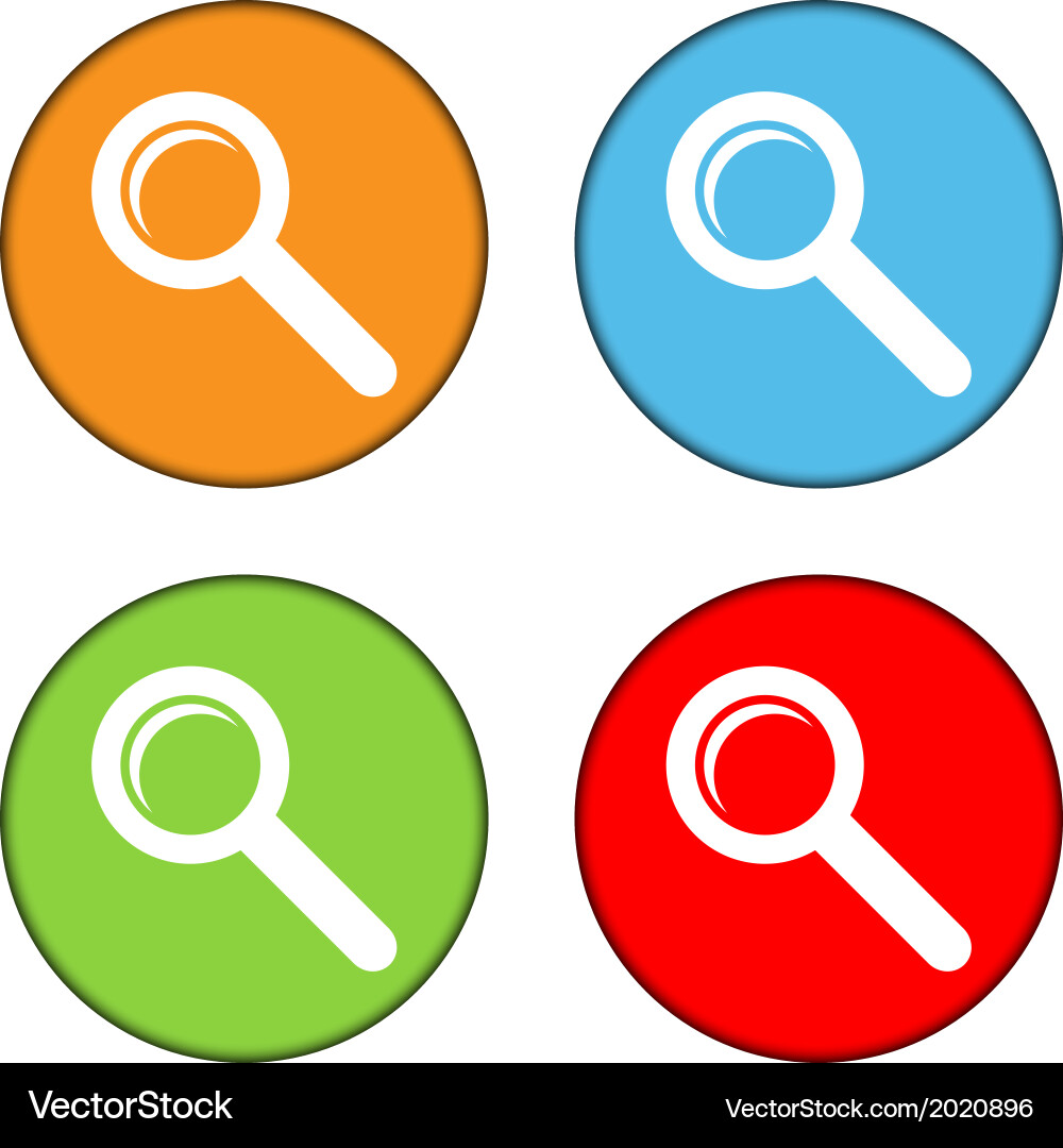 Search buttons set Vector Image