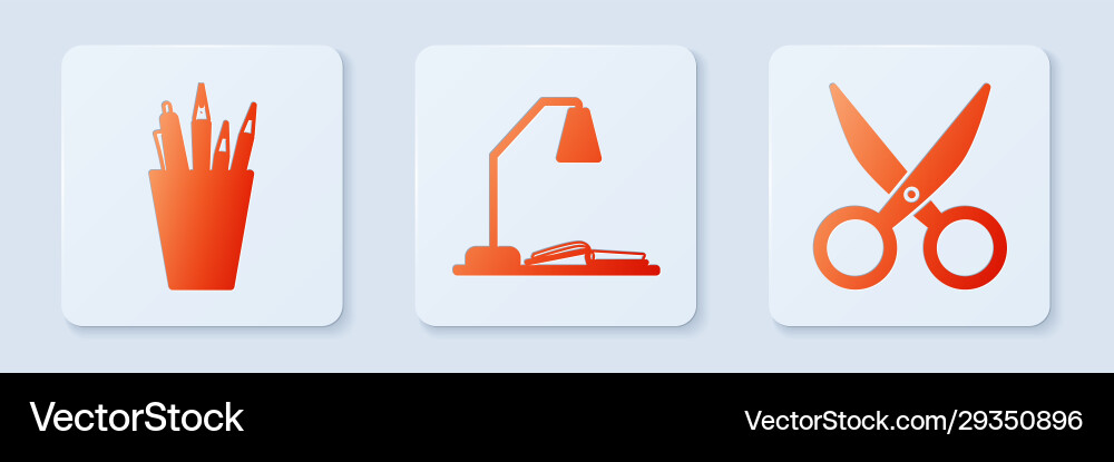 Set workplace with table lamp and open book Set workplace with table lamp and open book vector image