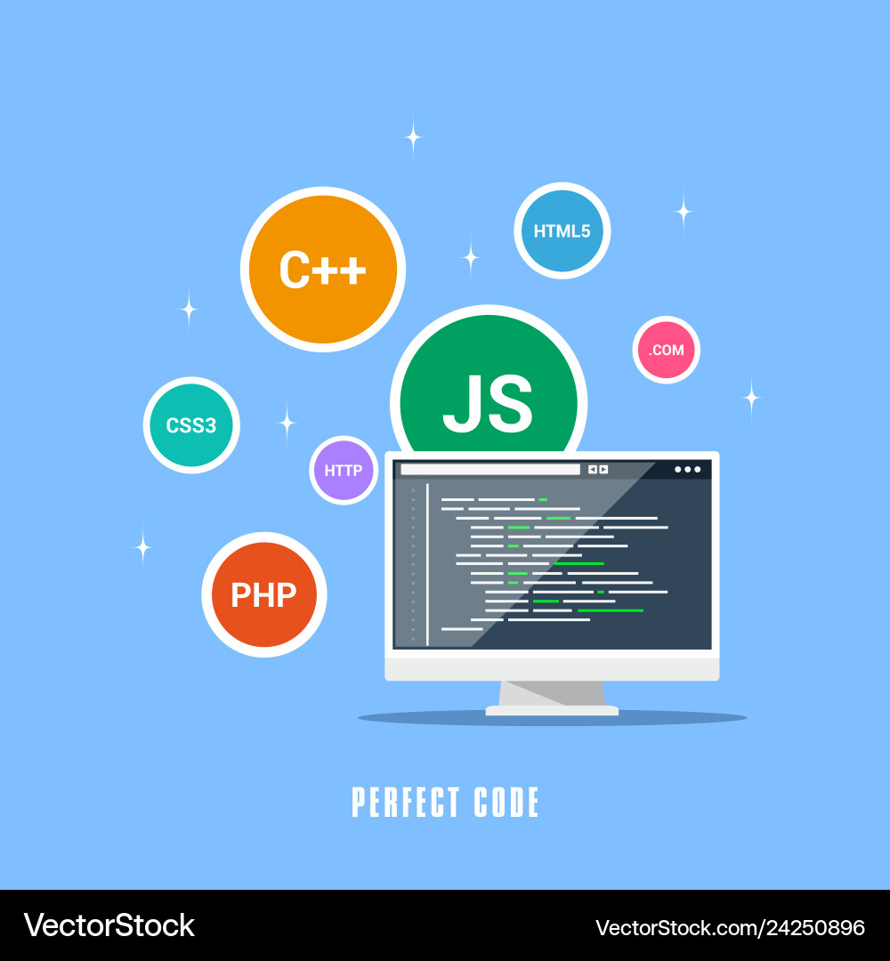 Software development concept vector image