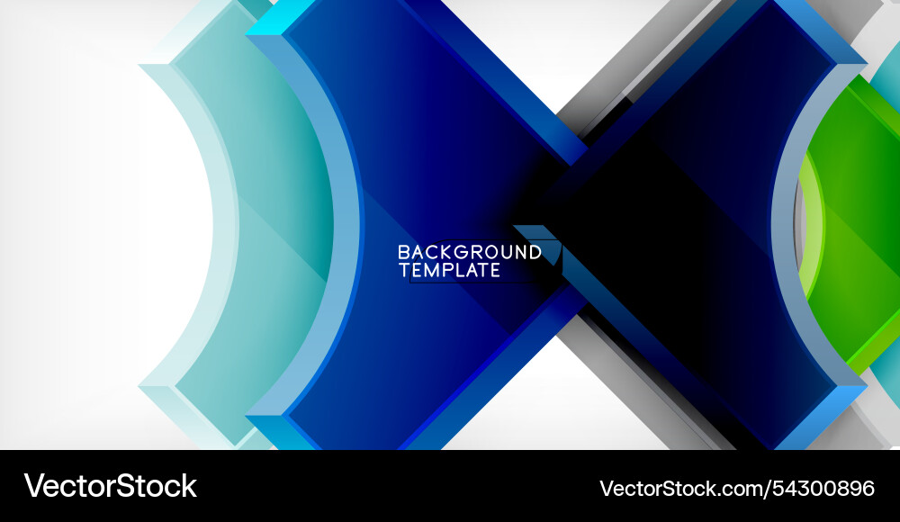 Square arrow shapes with round elements vector image