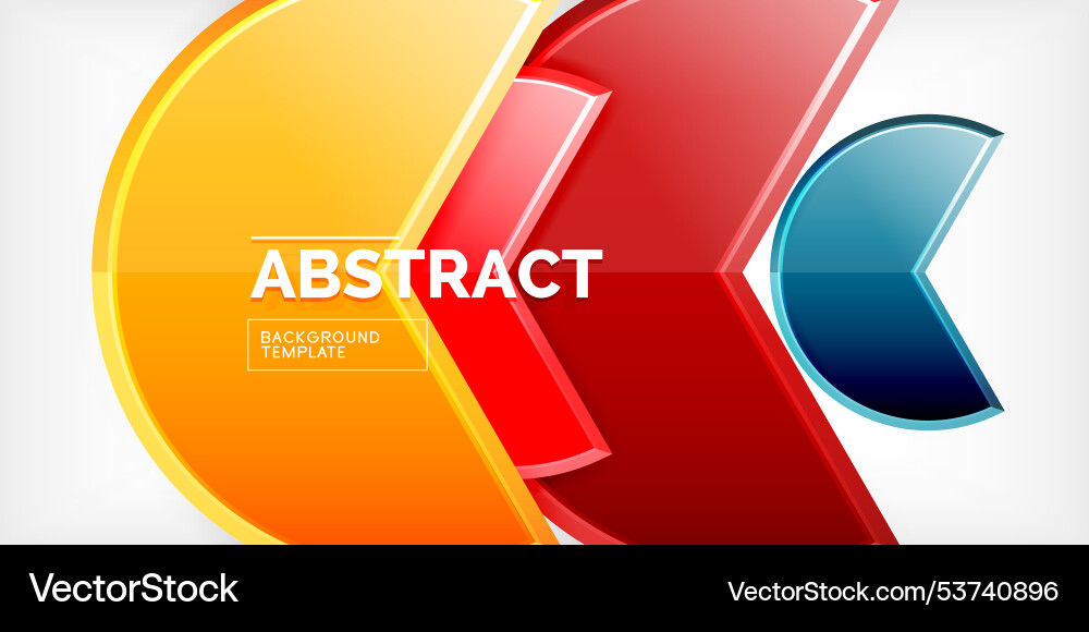 Trendy round shapes with triangular angle design Vector Image