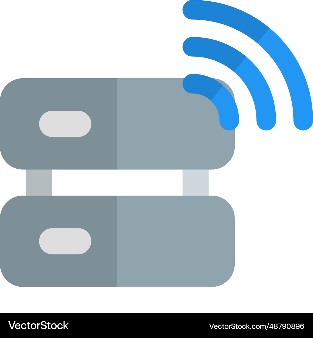 Wireless data sharing through cloud server Vector Image