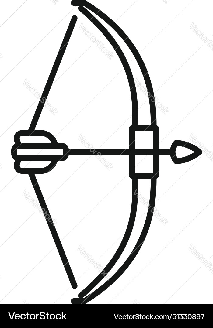 A bow and arrow Royalty Free Vector Image - VectorStock