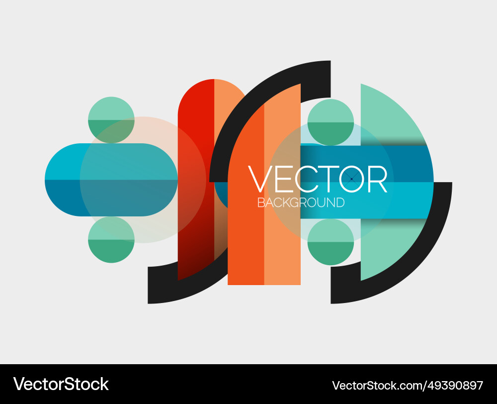 Abstract background geometric minimal round Abstract background geometric minimal round vector image
