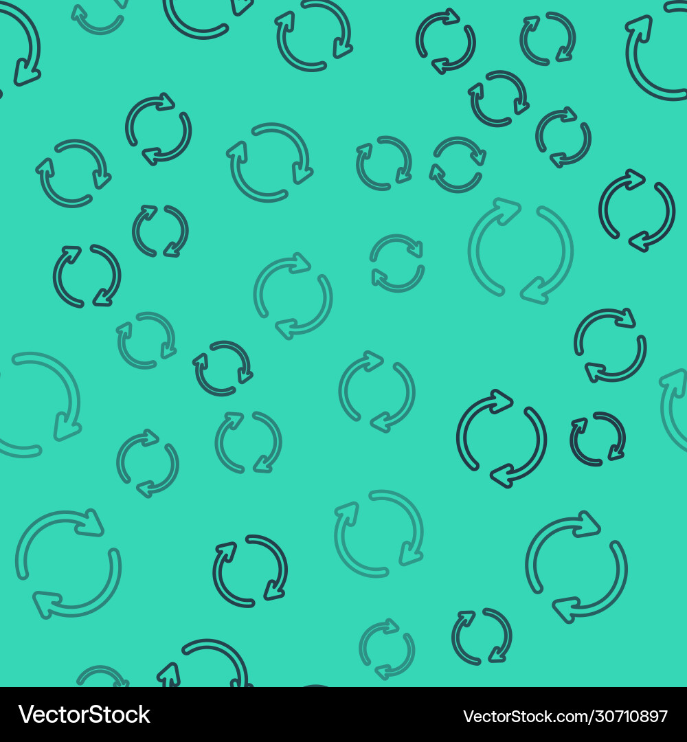 Black line refresh icon isolated seamless pattern Black line refresh icon isolated seamless pattern Vector Image