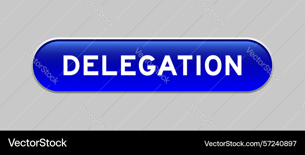 Blue color capsule shape button with word Blue color capsule shape button with word vector image