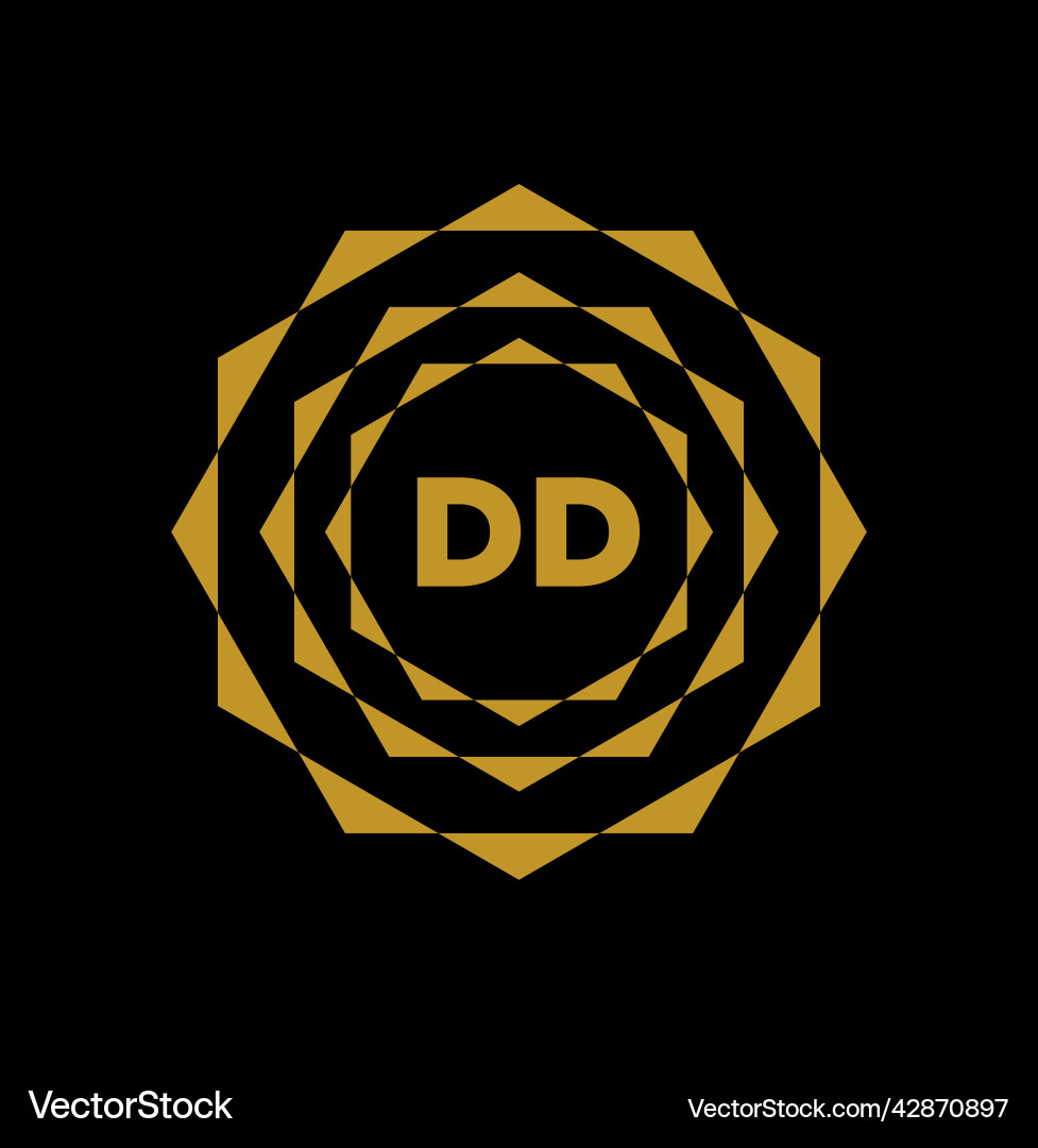 Dd company name initial letters monogram vector image