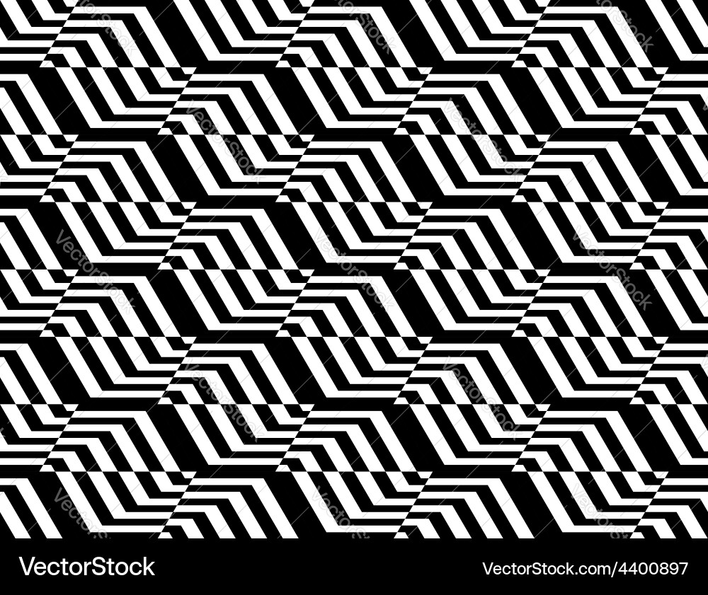 Design seamless monochrome zigzag pattern vector image