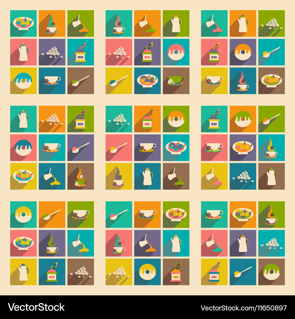 Flat with shadow concept and mobile application vector image