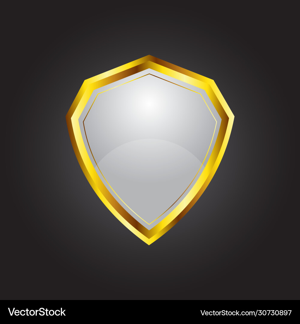 Golden empty badge label design Vector Image